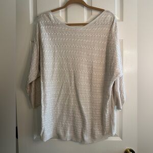 Market & Spruce Off-the-Shoulder Cream Sweater